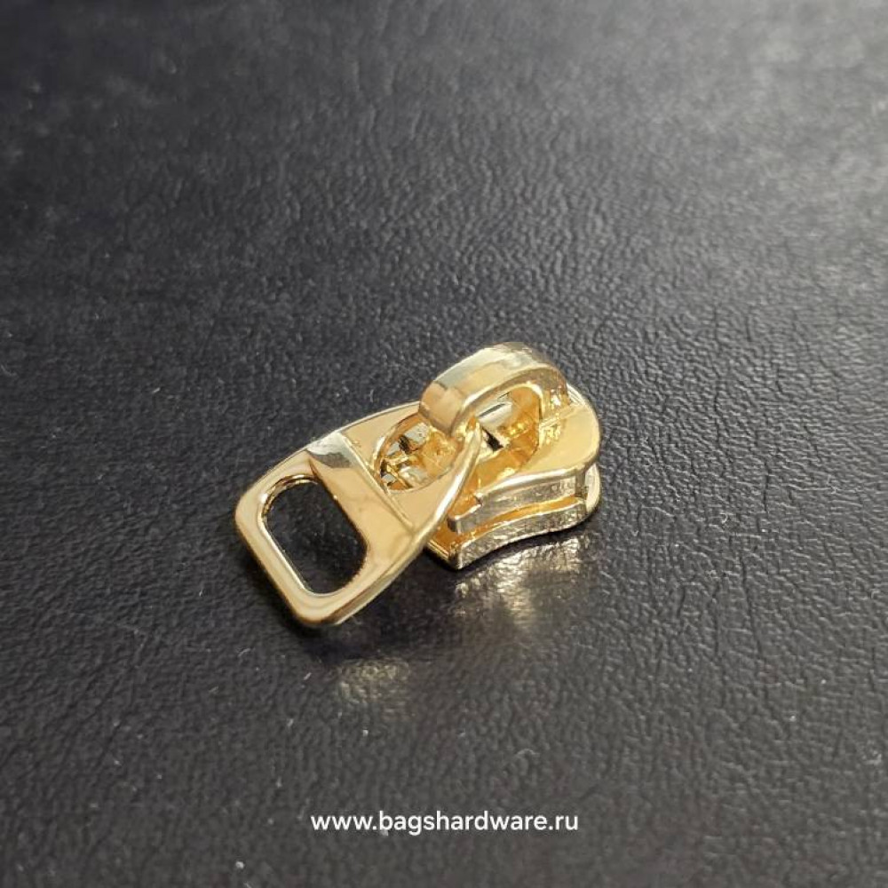 Бегунок для молнии металлической №5 арт.101 золото 