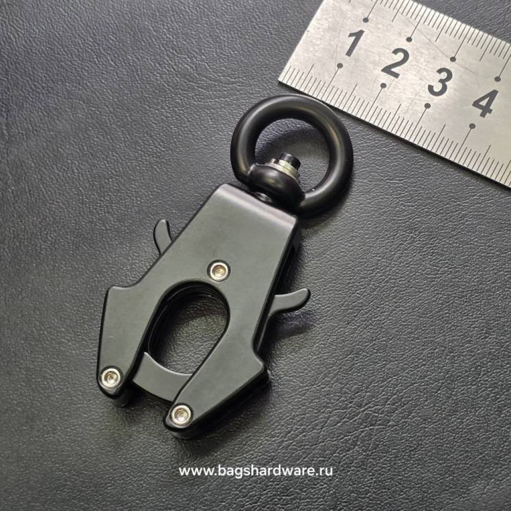 10-15 мм Карабин стальной самосброс для поводка и ошейника арт. "фрог 10-158"