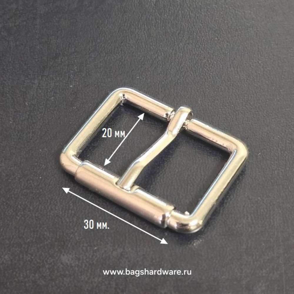 30 мм Пряжка литая  3015 никель.